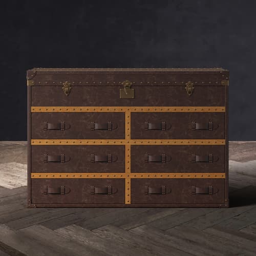 knee length dresses for ladies Antique Leather and Brass Steamer Trunk c.1880-1910| S16 Home main image 0