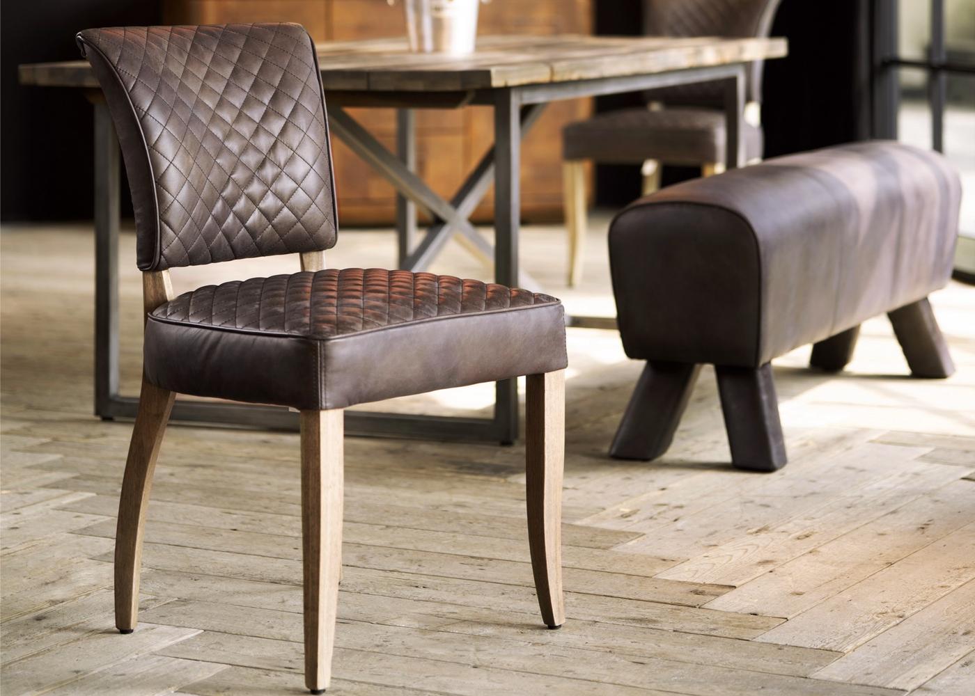 Leather dining chair