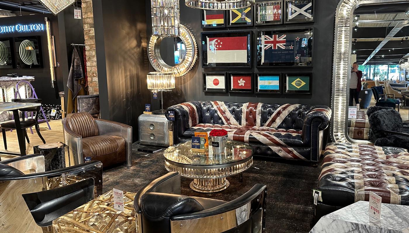 Timothy Oulton Guildford showroom interior westminster sofa
