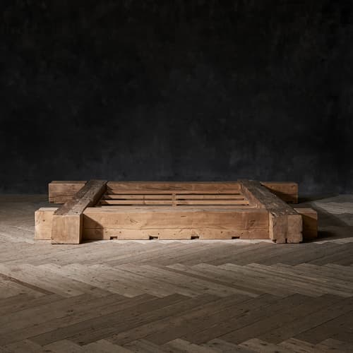 english beam bed frame detail 2