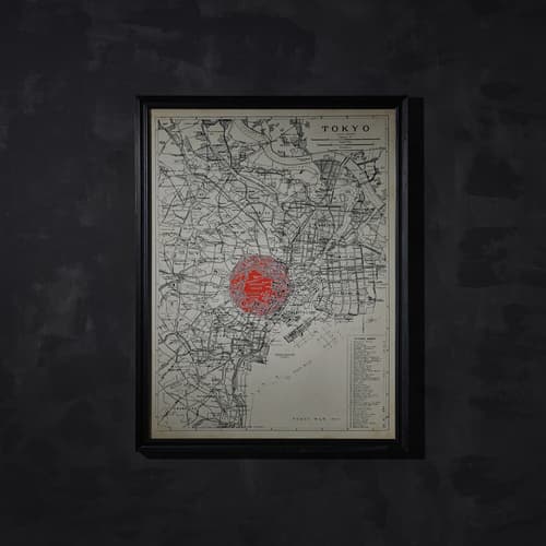 T MAP WA 0012 maps tokyo wallart detail 2