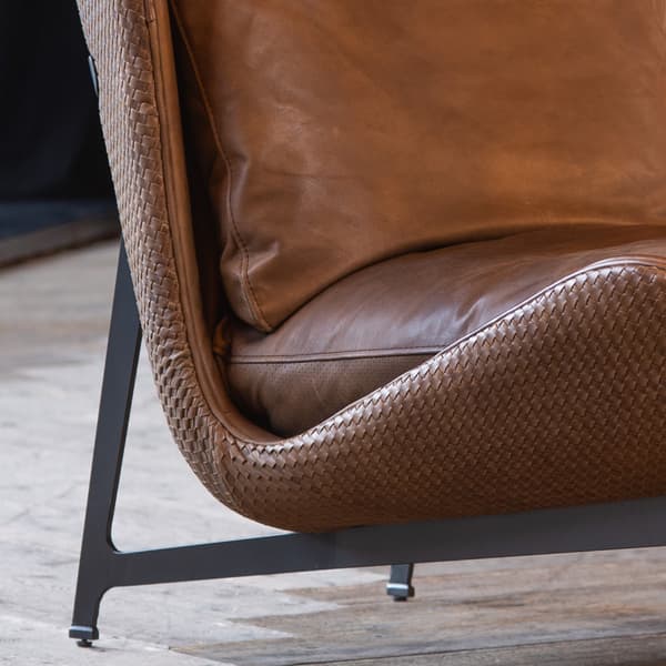Rally Chair in Destroyed Raw & Brushed Steel Close up view