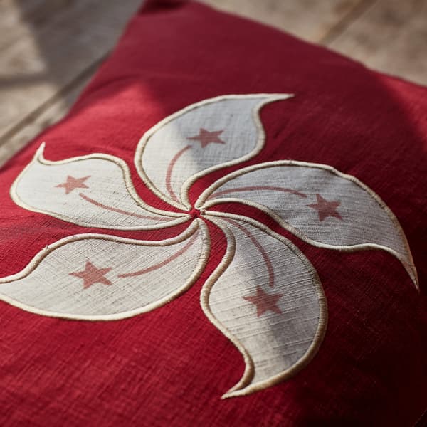 flag cushion HK detail 1