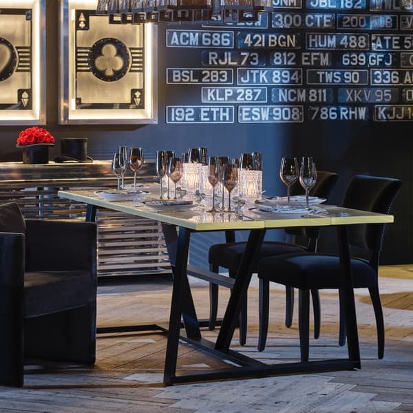 iceberg dining table metal detail 1