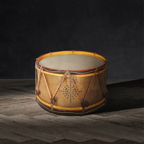 Low regiment drum side table