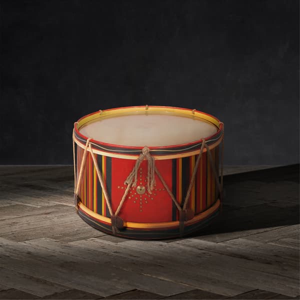 Low regiment drum side table