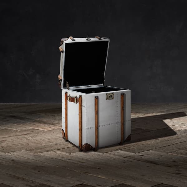 Globetrekker Side Table in Aero open top view