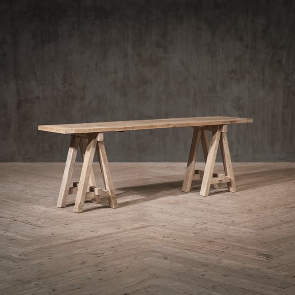 A frame console table side angle product view