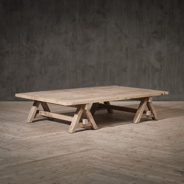 A frame coffee table side angle view