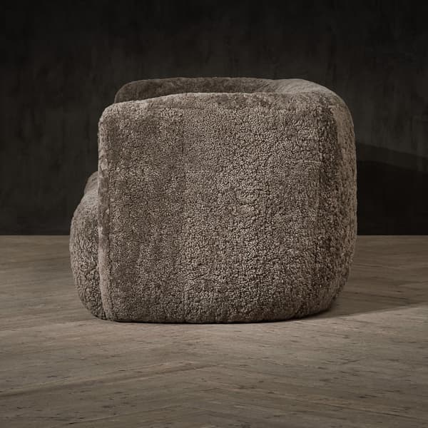 Faroe Sofa in Shearling Smoke side view