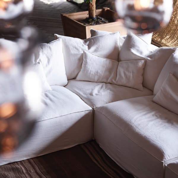 Peak Sectional Sofa top angles view showing cushions