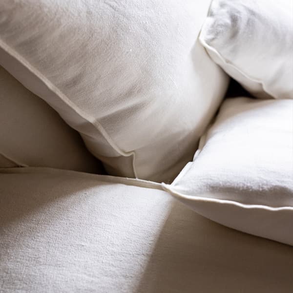 Peak Sectional Sofa in Sol Performance Linen White close up detail image