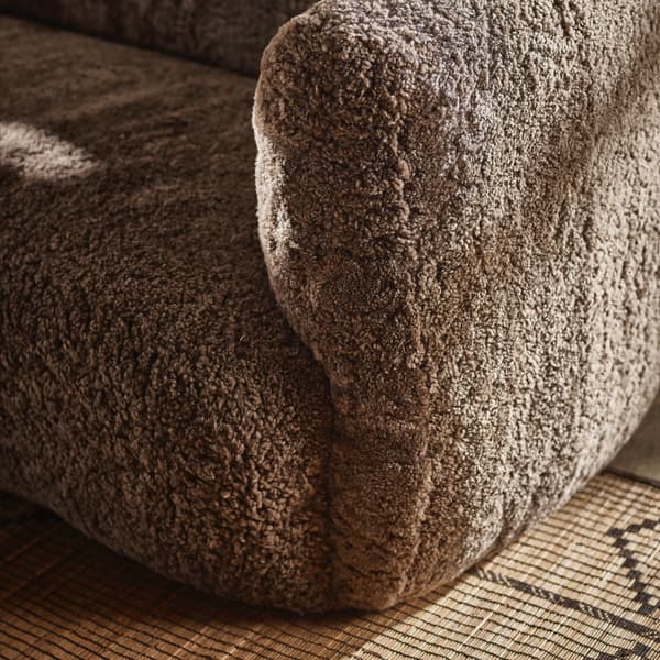 Faroe Sofa in Shearling Smoke arm detail