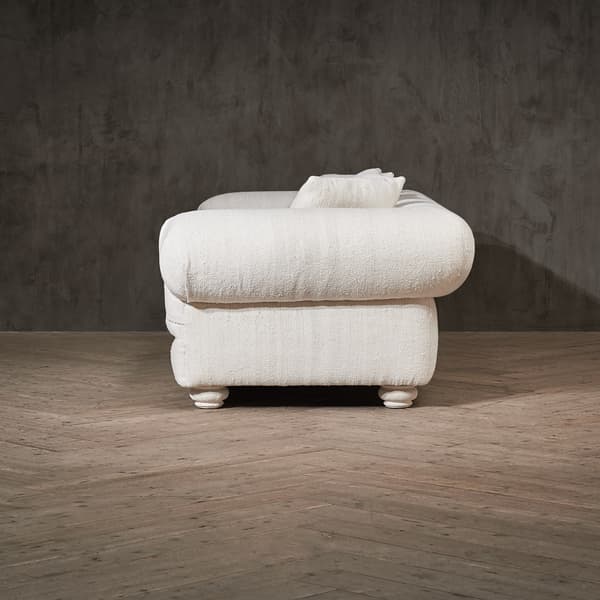 Commodore 3 Seater Sofa in Anatolian Reweave Ivory side view