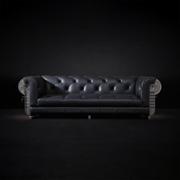 Arc 3 Seater sofa in Road Racer Carbon front view