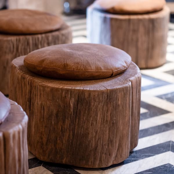 Veg wood block with seat pad multiple view