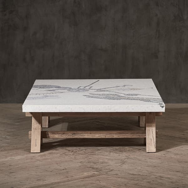 A frame mosaic coffee table side view