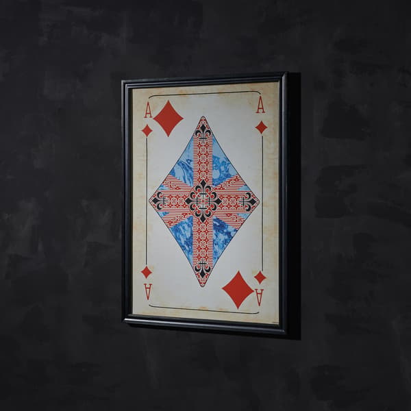 cards aces diamonds wallart detail 3