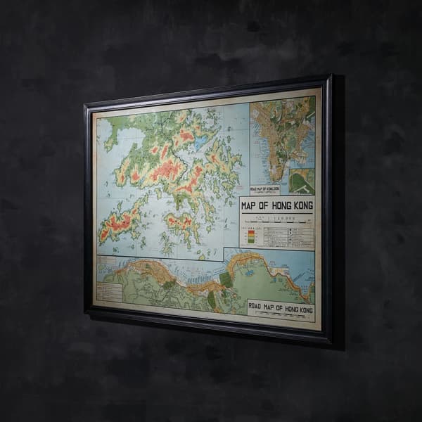 maps hong kong wallart detail 3