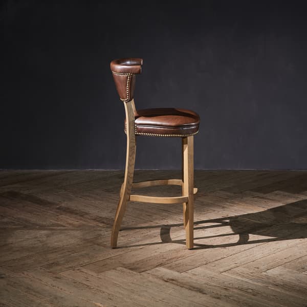 Angeles Barstool in Antique Whiskey side view