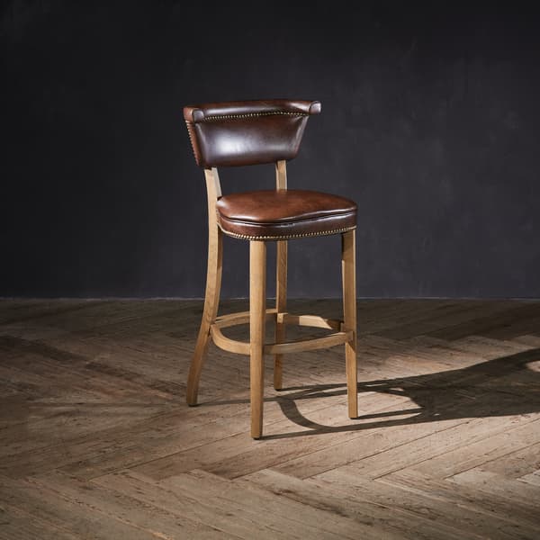Angeles Barstool in Antique Whiskey angled view