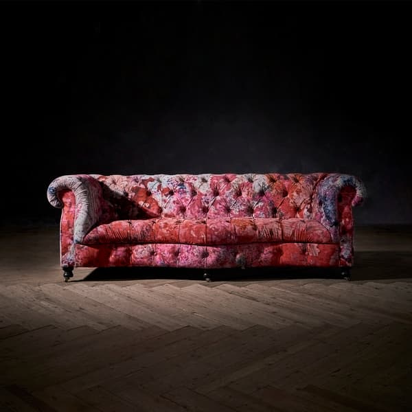 Serpentine Sofa in Faded and Degraded Peeling Ceiling product front view