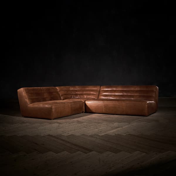 Shabby sectional sofa front view