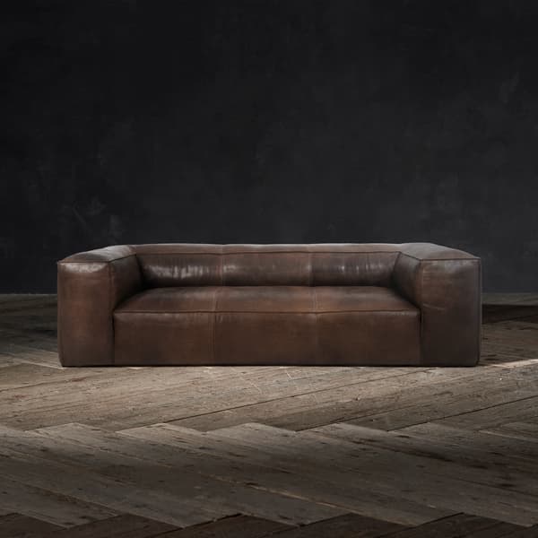 scruffy 3 seater sofa front view