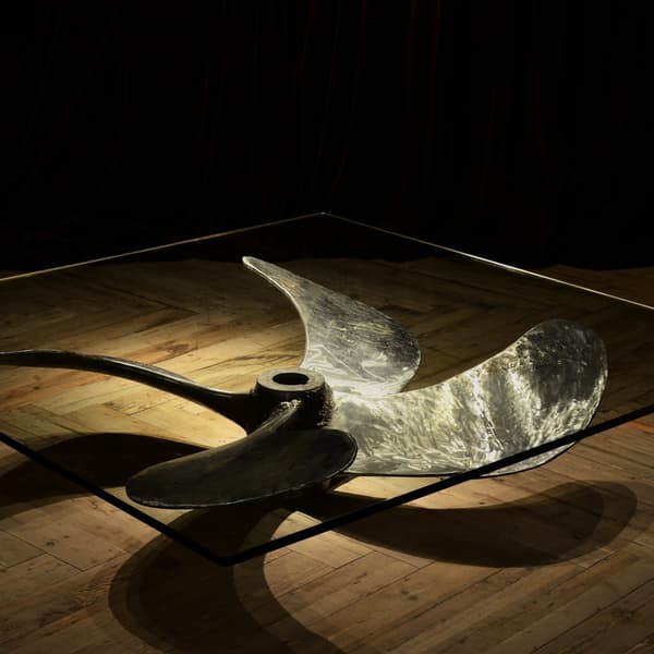 junk art coffee table detail 3