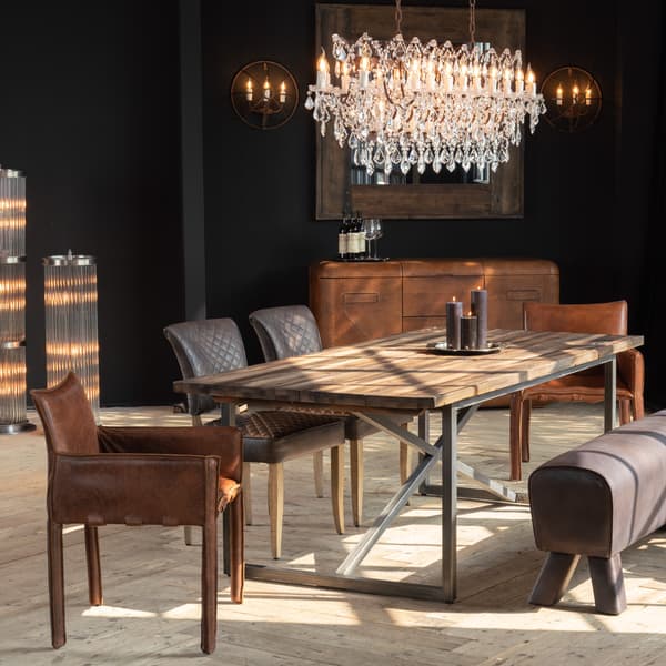 Mimi quilt dining chairs featured at dining table