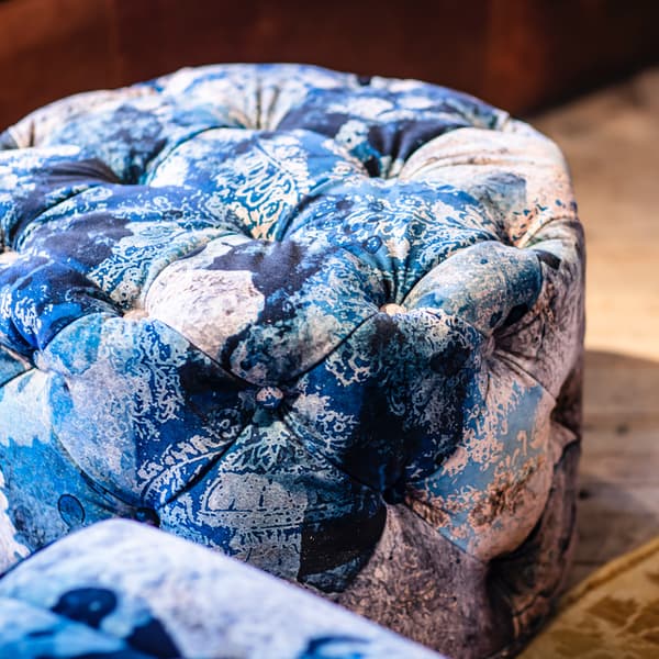 lord digsby footstool in melting paisley finish