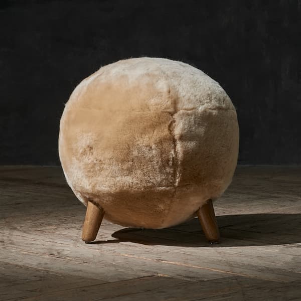 Pastekh Footstool in Baabaa sand finish product view