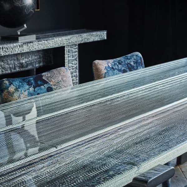 iceberg dining table close view of top