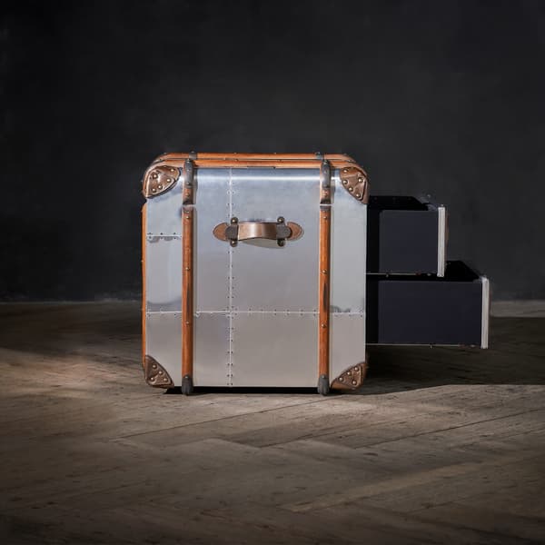 Globetrekker 2 Drawer in Aero side view with open drawers