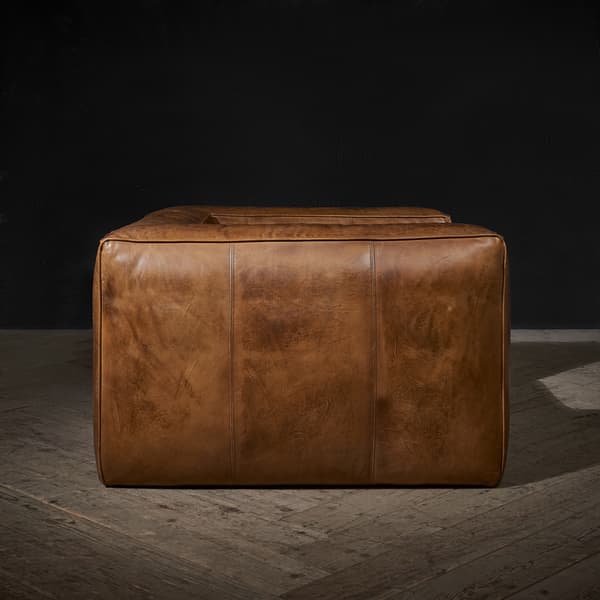 Greaser Sofa Armchair in Burn Out Cigar back view