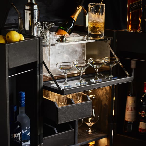 qubus bar cabinet black detail 1