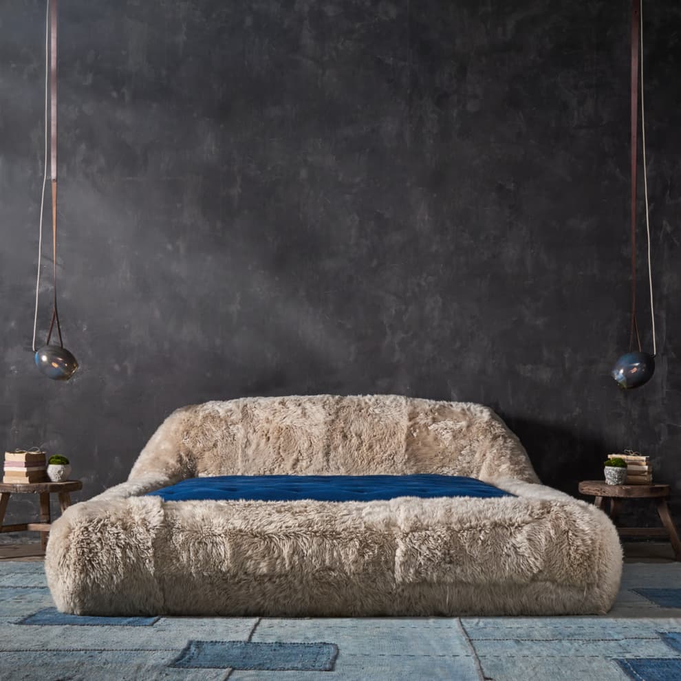 Argali Bed Frame in Yeti Beige