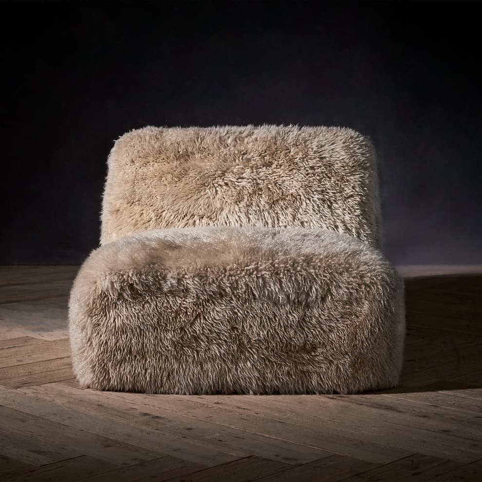 Shaggy sofa 1 product front view