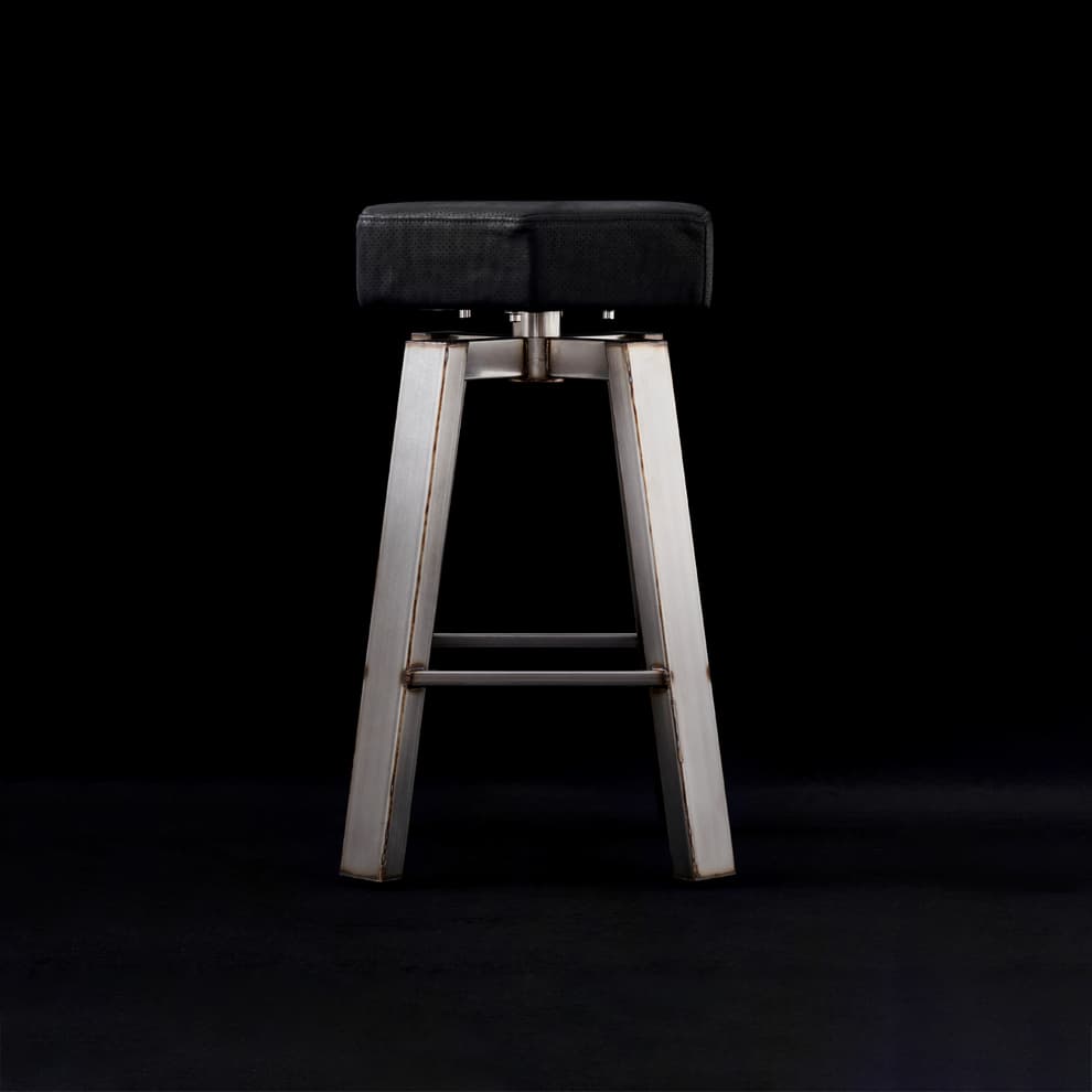 Bolt leather counter stool