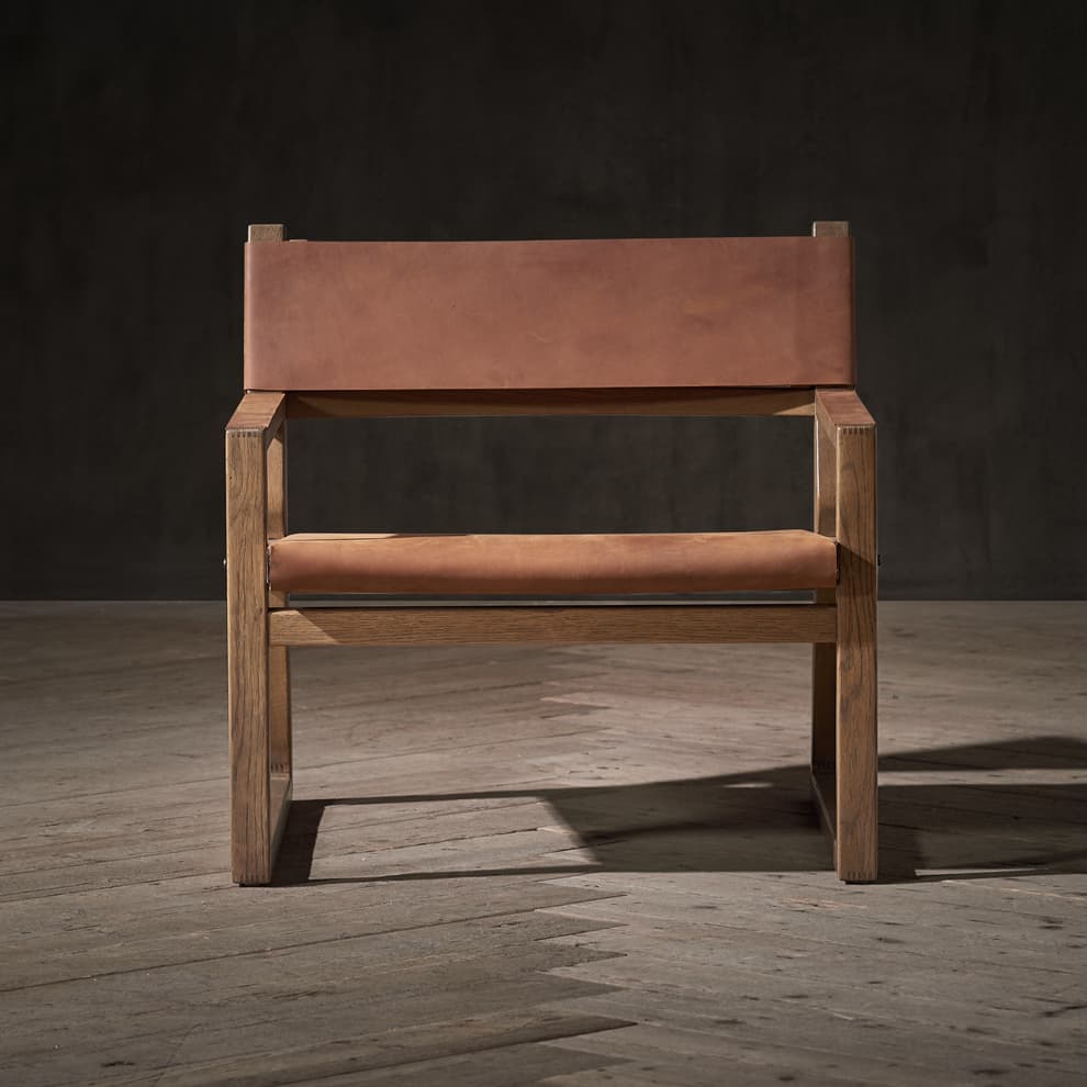Milano Chair in Rowdy Raw front view