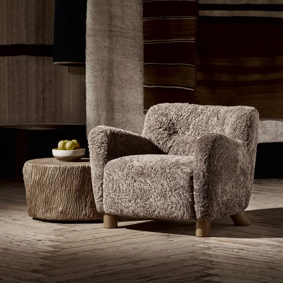 Ryeland Chair in Shearling Smoke