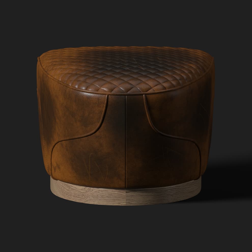 saddle footstool detail 1