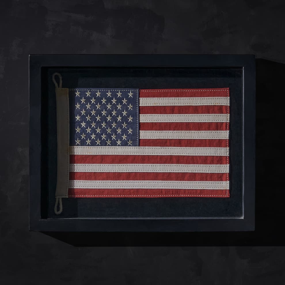 flag shadow box us wallart detail 2