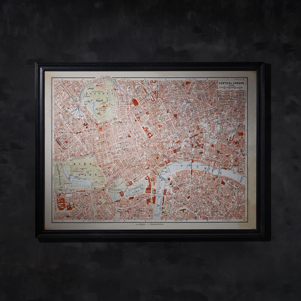 maps london wallart detail 2