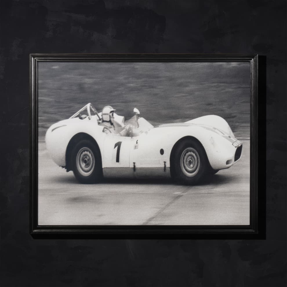 racecar white wallart detail 2