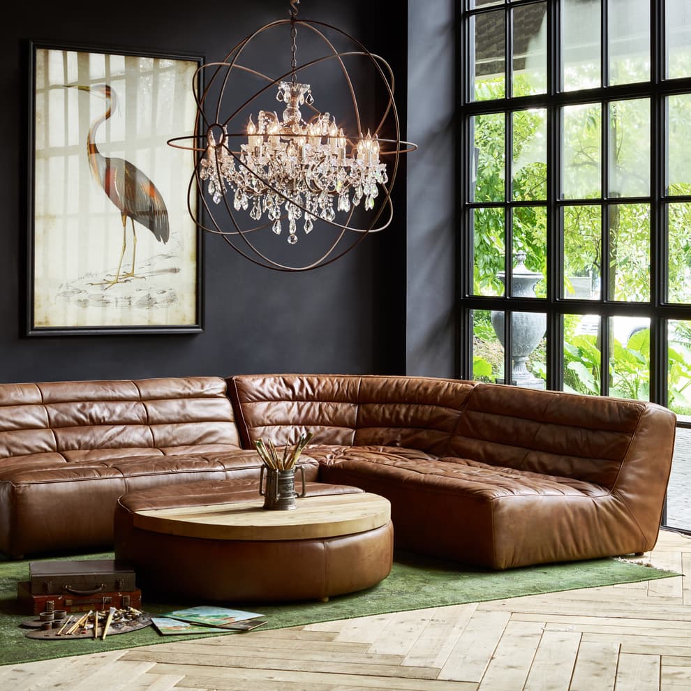 shabby sectional sofa main image in Savage finish