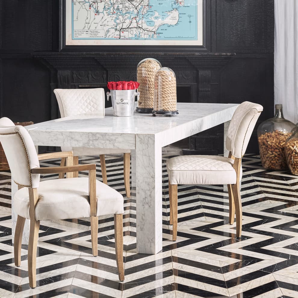 Junction marble dining table