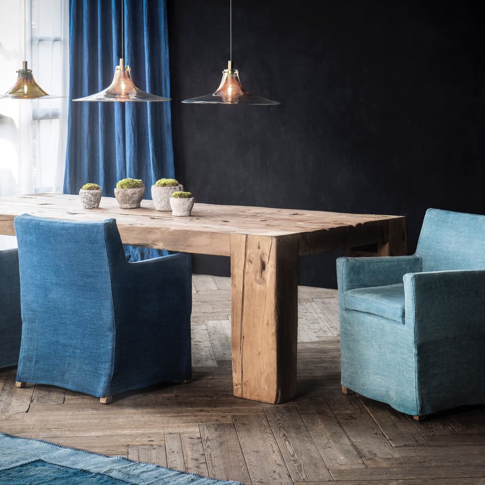 english beam dining table detail 1