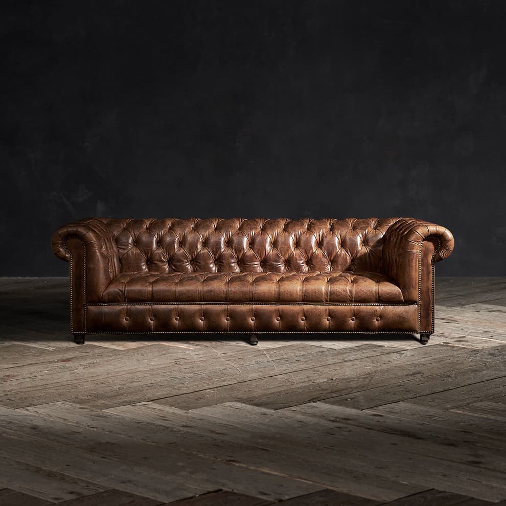 Rocker 3 Seater Sofa in Burn Out Cigar