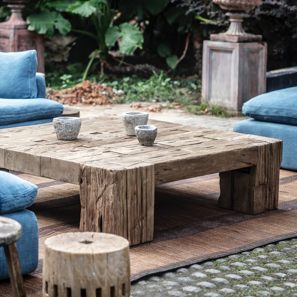 english beam coffee table square detail 4
